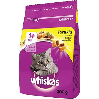 WHİSKAS KURU MAMA TAVUKLU 300GR