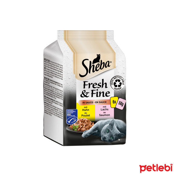 SHEBA POUCH FRESH&FİNE 50GRX6