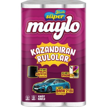 MAYLO KAĞIT HAVLU 3'KATLI 12'Lİ
