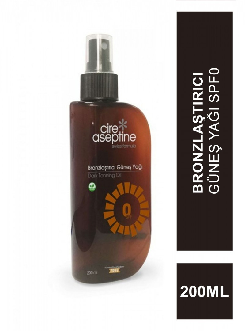 ASEPTİNE BRONZLAŞTIRICI GÜNEŞ YAĞI SPF0 200ML