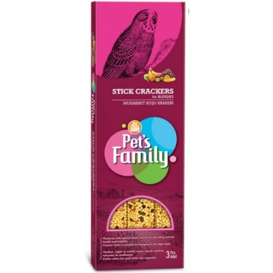 PET'S FAMİLY KUŞ KRAKERİ MEYVELİ MUHAB.3'LÜ