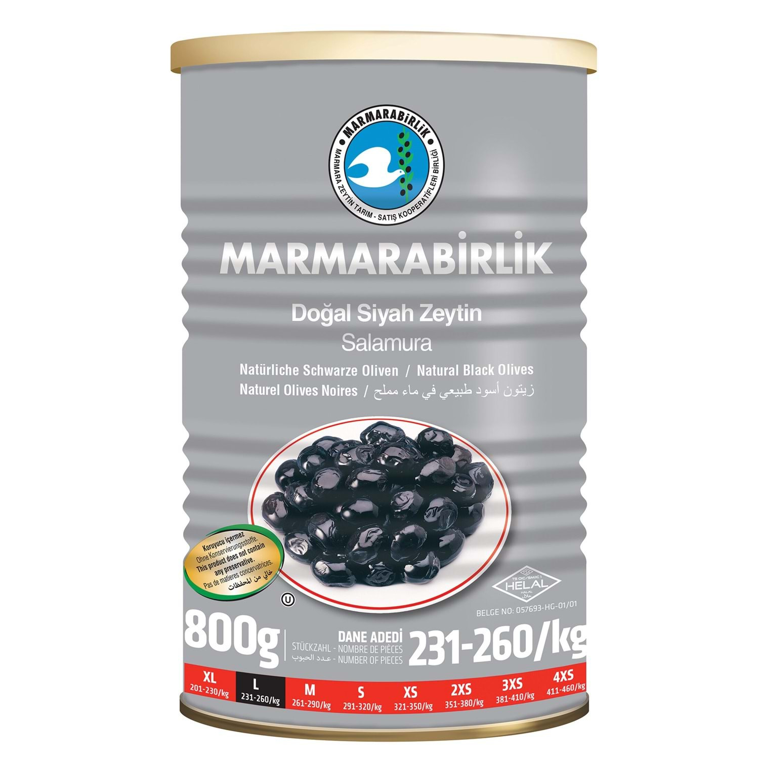 MARMARABİRLİK HİPER L (231-260KB.)800GR