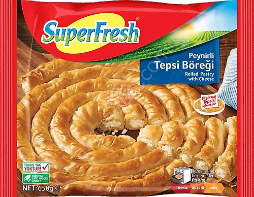 SÜPERFRESH TEPSİ BÖREĞİ PEYNİRLİ 650GR