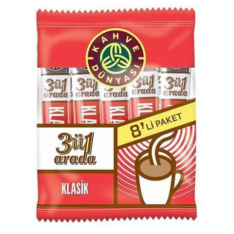 KAHVE DÜNYASI 3İN1 KAHVE KLAS 8X18GR