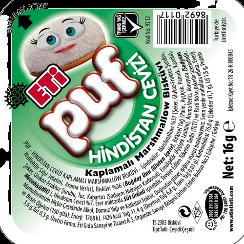 ETİ PUF HİNDİSTAN CEVİZLİ 16GR
