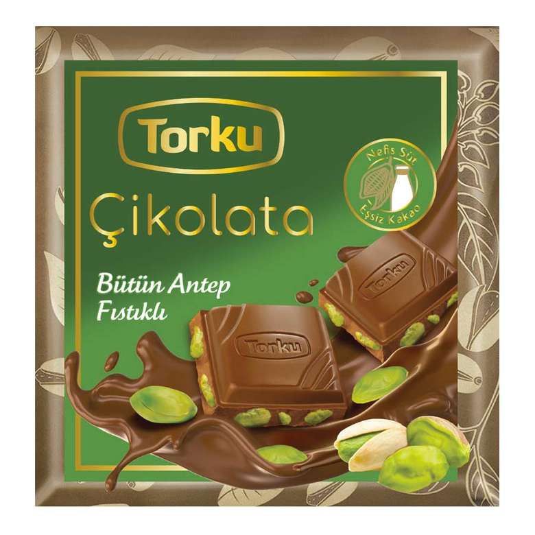 TORKU ANTEP FISTIKLI KARE ÇİKOLATA 65GR
