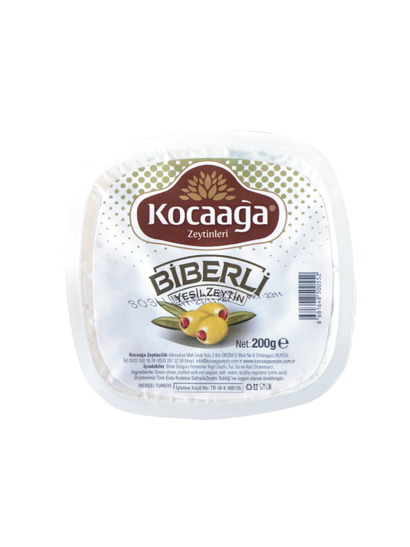 KOCAAĞA YEŞİL KIRMA ZEYTİN 200GR