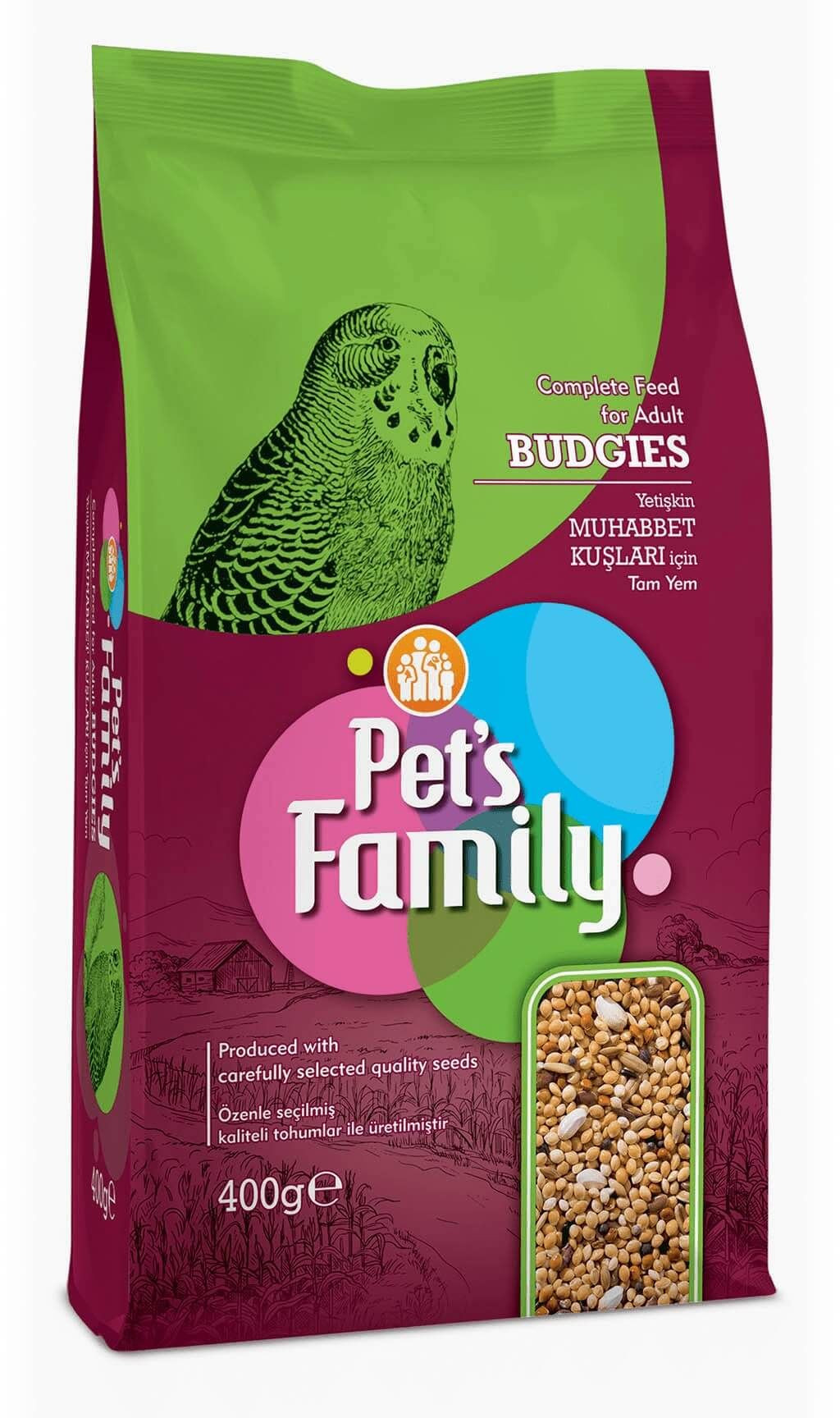 PET'S FAMİLY MUHABBET KUŞ YEMİ 400GR