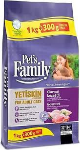 PET'S FAMİLY KEDİ MAMA KURU GURME YETİŞ.KEDİ 1000+300GR