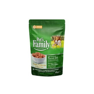 PET'S FAMİLY KEDİ MAMA POUCH YAŞ TVK.JÖL.YET.85GR