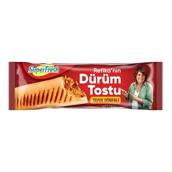 SÜPERFRESH TAVUK DÖNERLİ DÜRÜM TOST 180GR