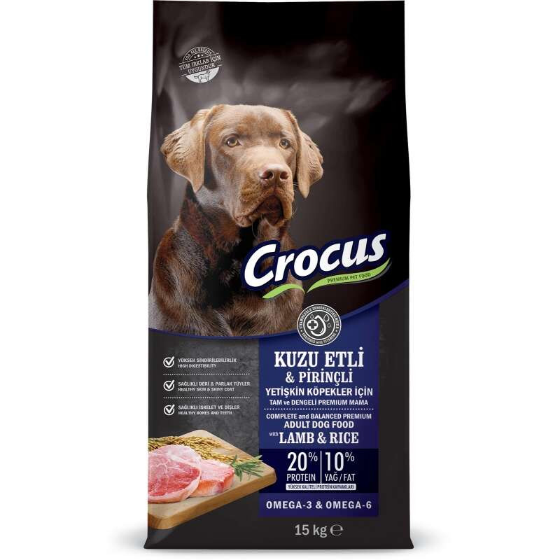 PET'S FAMİLY CROCUS YET.KÖP.KUZU ETLİ PİRİNÇ 15KG