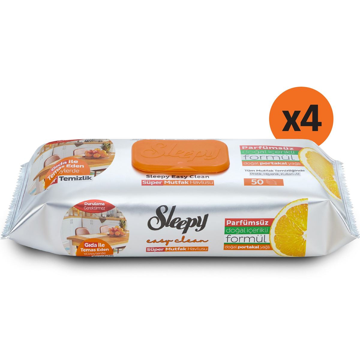 SLEEPY MUTFAK ISLAK HAVLU PORTAKAL 50'Lİ