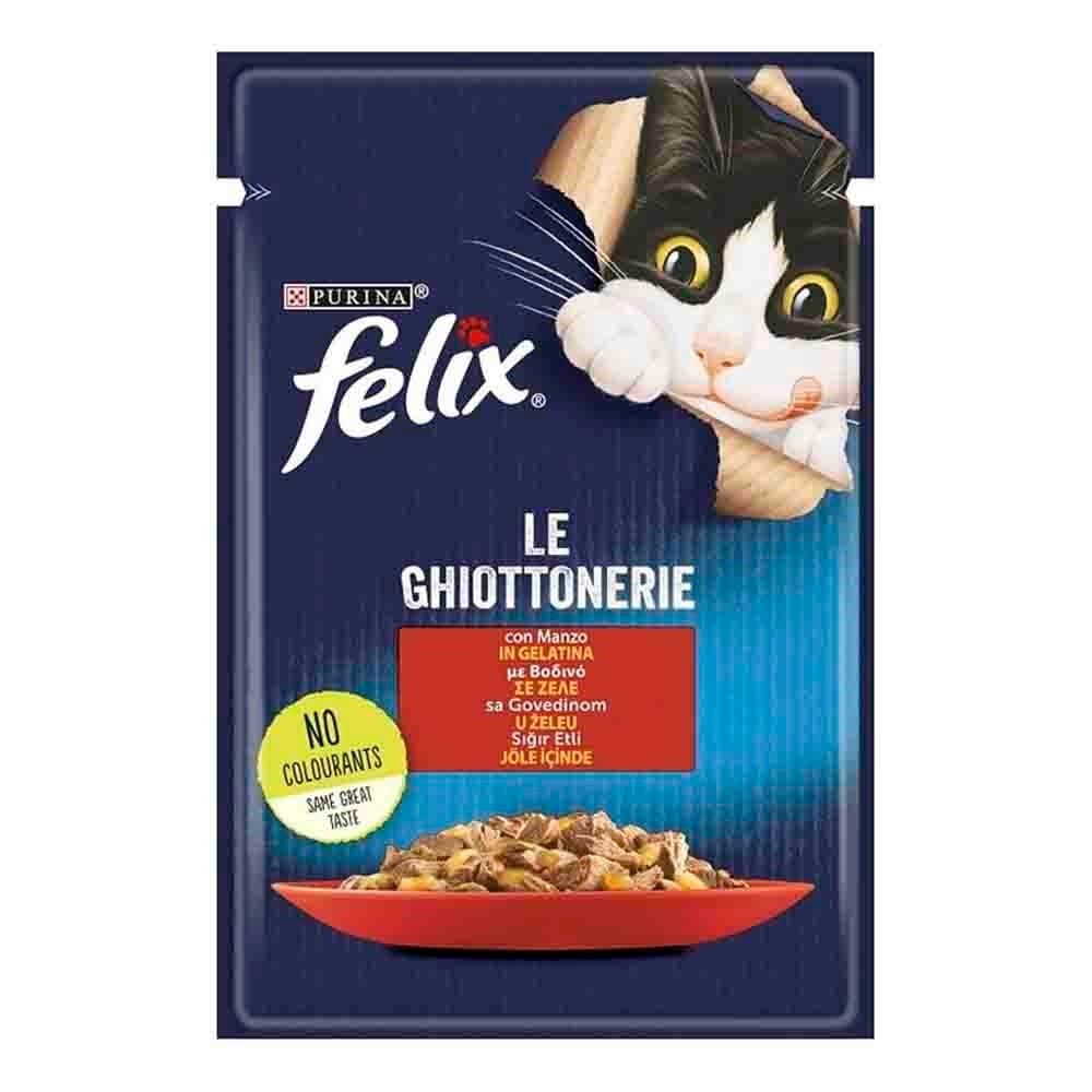 FELİX POUCH SIĞIR ETLİ KEDİ YAŞ MAMA 85GR