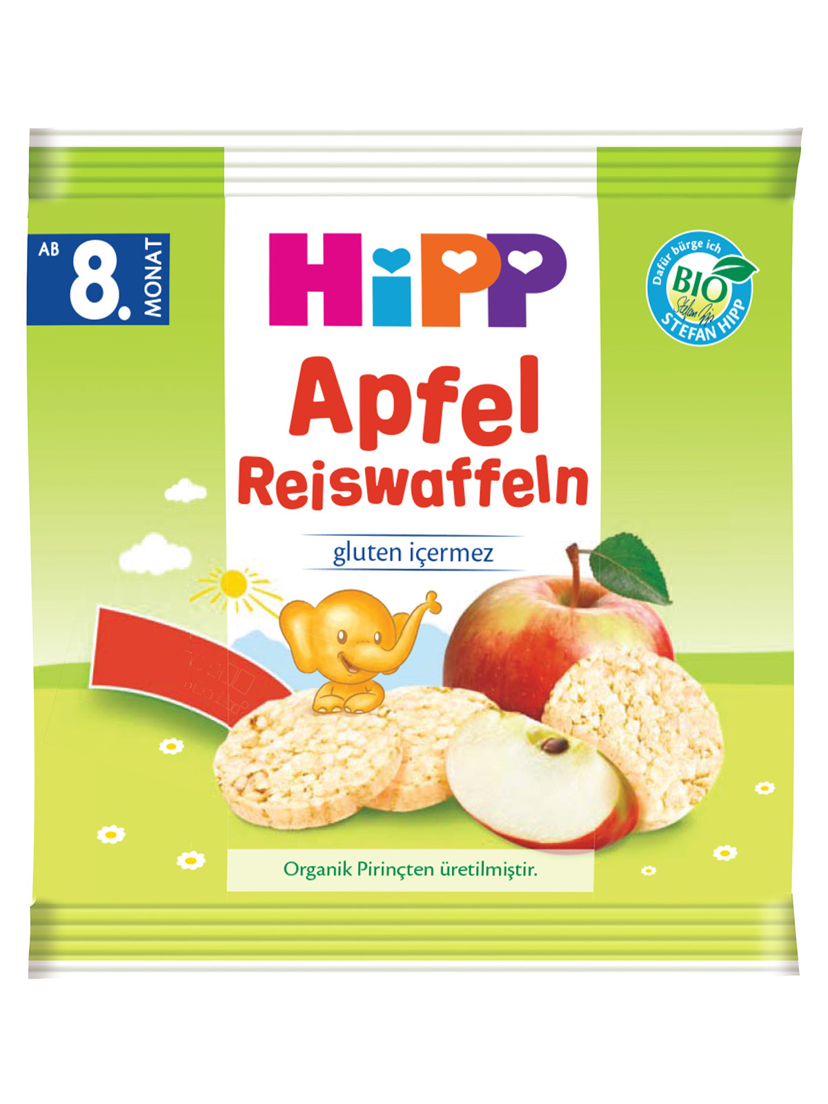 HİPP ORGANİK ELMALI PİRİNÇLİ GOFRET 30GR
