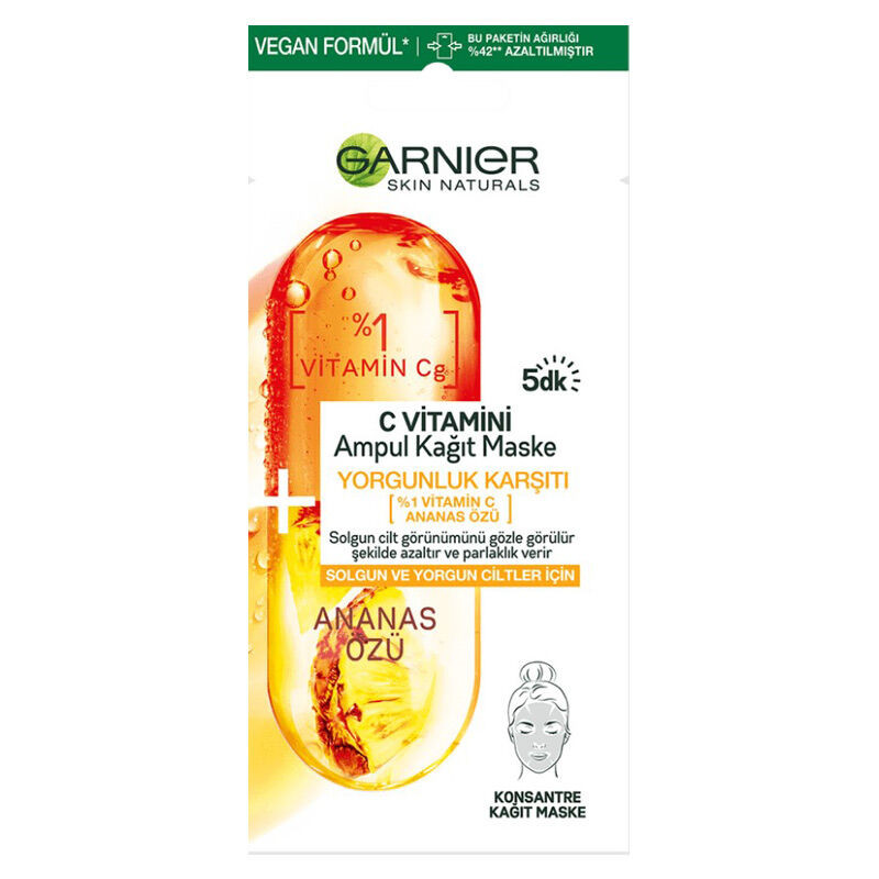 GARNİER KAĞIT MASKE C VİTAMİNLİ 15GR