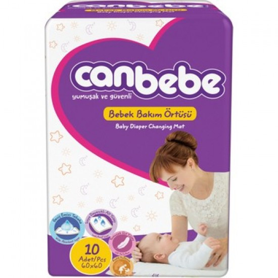 CANBEBE BEBEK BAKIM ÖRTÜSÜ 60X60 10'LU