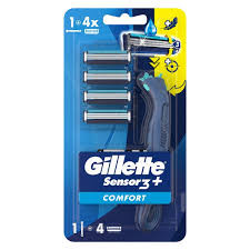 GİLLETTE SENSÖR 3 PLUS COMFORT MAKİNA + 4 BIÇAK