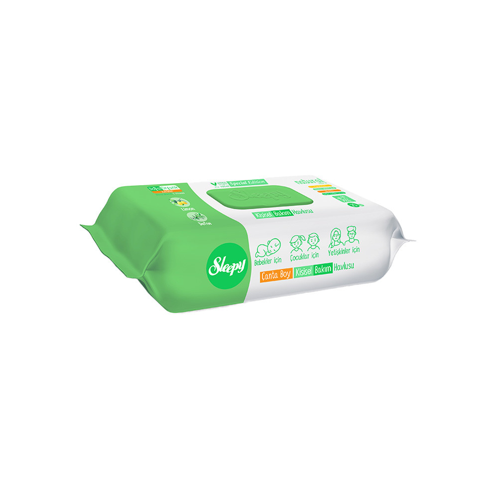 SLEEPY KİŞİSEL BAKIM HAVLUSU NATUREL 25'Lİ