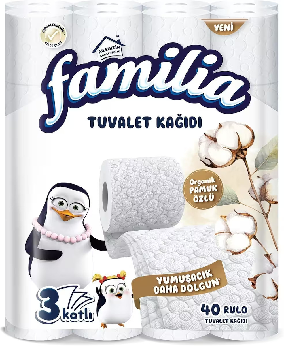 FAMİLİA TUVALET KAĞIDI ORG.3'KATLI 40'LI