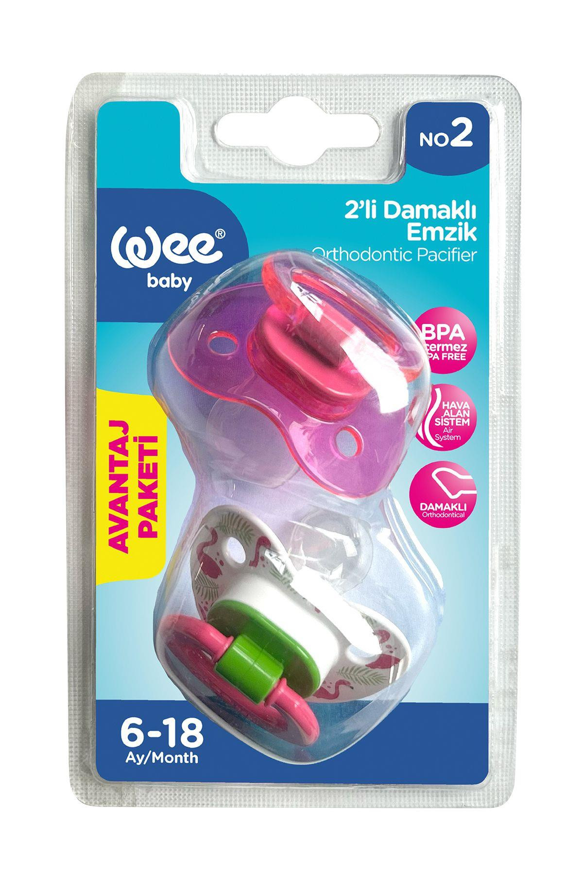 WEE BABY 2’Lİ DAMAKLI EMZİK NO:2