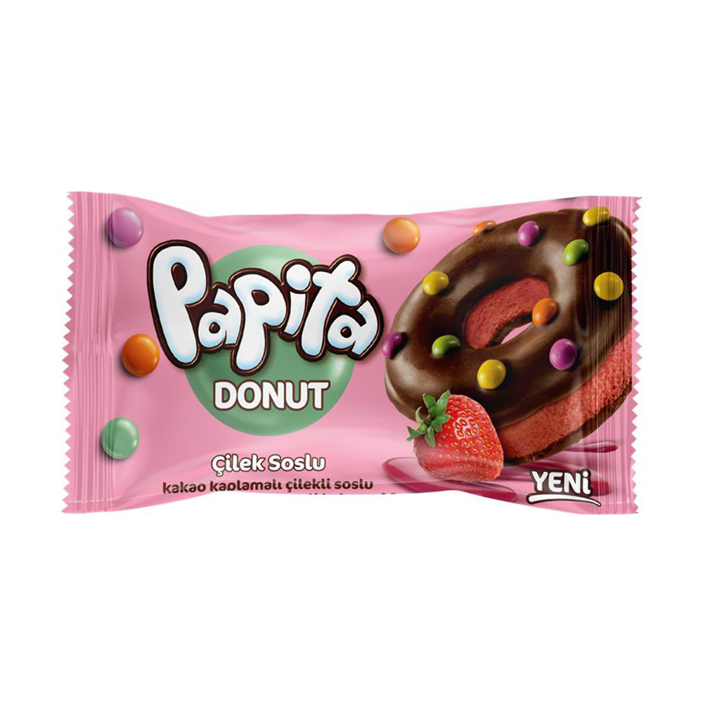 PAPİTA DONUT ÇİLEKLİ 40GR