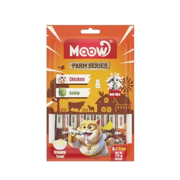 MOOW TAVUKLU KEDİ NANELİ KREMA 6X12GR