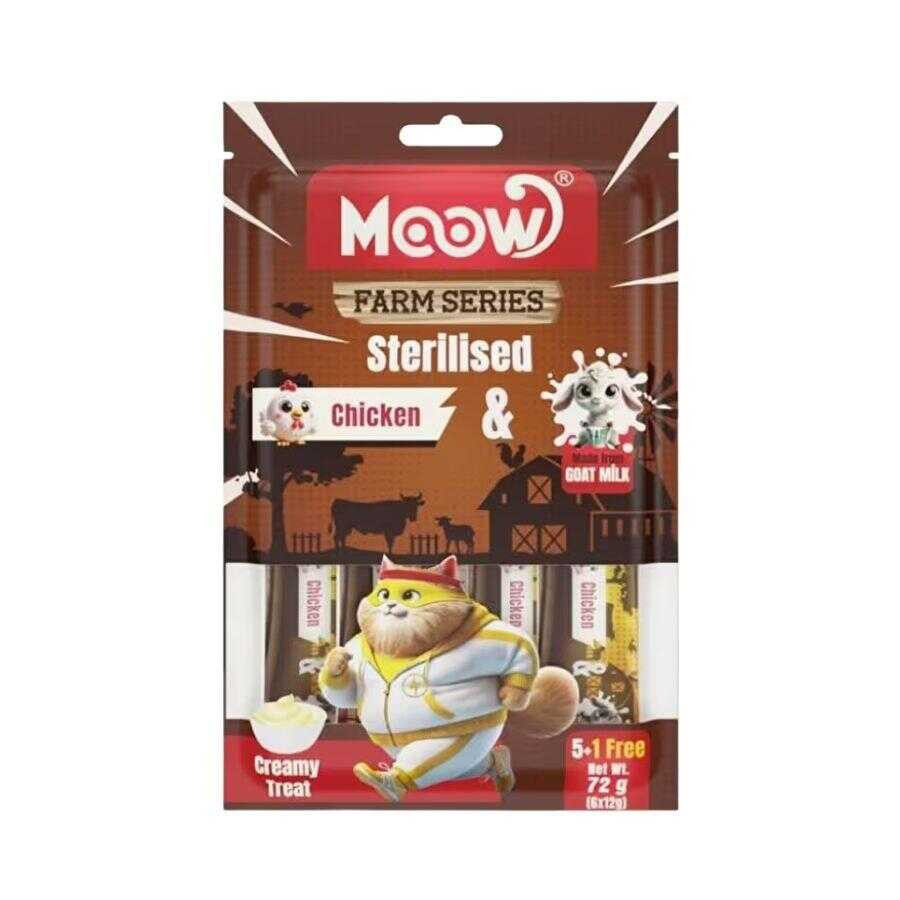 MOOW TAVUKLU KEÇİ SÜTLÜ STERİLİSED KREMA 6X12GR